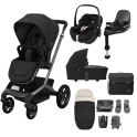 Maxi Cosi Fame 10 Piece Premium Travel System - Twillic Black