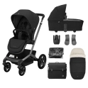 Maxi Cosi Fame 8 Piece Essential Travel System - Twillic Black