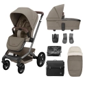 Maxi Cosi Fame 8 Piece Essential Travel System - Twillic Truffle (Black Wheels)