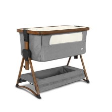 Amana FirstSleep Luxury Bedside Crib - Pebble Grey