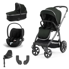 BabyStyle Oyster 3 Essential 5pc Bundle with Cybex Cloud T Car Seat & Base - Black Olive + FREE Oyster Organiser!