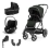 BabyStyle Oyster 3 Gun Metal Chassis Essential 5 Piece Bundle with Cybex Cloud T Case Seat & Base - Black Olive (New)