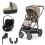 BabyStyle Oyster 3 Gun Metal Chassis Essential 5 Piece Bundle with Cybex Cloud T Case Seat & Base - Butterscotch (New)