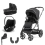 BabyStyle Oyster 3 Gun Metal Chassis Essential 5 Piece Bundle with Cybex Cloud T Case Seat & Base - Carbonite (New)