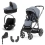 BabyStyle Oyster 3 Gun Metal Chassis Essential 5 Piece Bundle with Cybex Cloud T Car Seat & Base - Dream Blue (New)