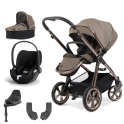 BabyStyle Oyster 3 Essential 5pc Bundle with Cybex Cloud T Car Seat & Base - Mink + FREE Oyster Organiser!