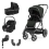 BabyStyle Oyster 3 Gun Metal Chassis Essential 5 Piece Bundle with Maxi Cosi Pebble 360 Pro Car Seat & FamilyFix 360 Pro Base -