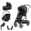 BabyStyle Oyster 3 Gun Metal Chassis Essential 5 Piece Bundle with Maxi Cosi Pebble 360 Pro Car Seat & Base - Carbonite (New)