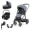 BabyStyle Oyster 3 Gun Metal Chassis Essential 5 Piece Bundle with Maxi Cosi Pebble 360 Pro Car Seat & Base - Dream Blue (New)