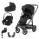 BabyStyle Oyster 3 Gloss Black Chassis Essential 5 Piece Bundle with Maxi Cosi Pebble 360 Pro Car Seat & Base - Pixel (New)