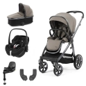 BabyStyle Oyster 3 Essential 5pc Bundle with Maxi Cosi Pebble 360 Pro Car Seat & Base - Stone + FREE Oyster Organiser!