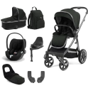 BabyStyle Oyster 3 Luxury 7pc Bundle with Cybex Cloud T Car Seat & Base - Black Olive + FREE Oyster Organiser!