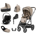 BabyStyle Oyster 3 Luxury 7pc Bundle with Cybex Cloud T Car Seat & Base - Butterscotch