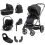 BabyStyle Oyster 3 Gun Metal Chassis Luxury 7 Piece Bundle with Cybex Cloud T Car Seat & Base - Carbonite (New)