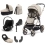 BabyStyle Oyster 3 Champagne Chassis Luxury 7 Piece Bundle with Cybex Cloud T Car Seat & Base - Creme Brulee (New)