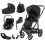 BabyStyle Oyster 3 Gloss Black Chassis Luxury 7 Piece Bundle with Cybex Cloud T Car Seat & Base - Pixel (New)