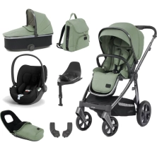 BabyStyle Oyster 3 Luxury 7pc Bundle with Cybex Cloud T Car Seat & Base - Spearmint + FREE Oyster Organiser!