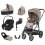 BabyStyle Oyster 3 Gun Metal Chassis Luxury 7 Piece Bundle with Maxi Cosi Pebble 360 Car Seat & Base - Butterscotch (New)