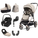 BabyStyle Oyster 3 Luxury 7pc Bundle with Maxi Cosi Pebble 360 Car Seat & Base - Creme Brulee