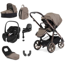 BabyStyle Oyster 3 Luxury 7pc Bundle with Maxi Cosi Pebble 360 Car Seat & Base - Mink + FREE Oyster Organiser!