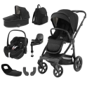 BabyStyle Oyster 3 Luxury 7pc Bundle with Maxi Cosi Pebble 360 Car Seat & Base - Pixel/Black