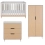 Tutti Bambini Hygge Mini 3 Piece Room Set - Light Oak/White Sand