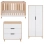 Tutti Bambini Hygge Mini 3 Piece Room Set - Light Oak/White Sand