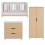 Tutti Bambini Hygge 3 Piece Room Set - White & Light Oak