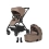 Silve Cross Dune 2 Pushchair + First Bed Folding Carrycot - Mocha