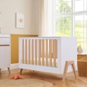 Tutti Bambini Fuori Mini Cot Bed - White/Light Oak