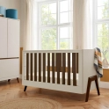 Tutti Bambini Fuori Cot Bed - Warm Walnut/White Sand