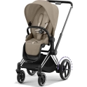 Cybex ePriam Pushchair - Chrome Black/Cozy Beige