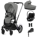 Cybex ePriam Cloud T i-Size Bundles - Matt Black/Mirage Grey