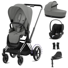 Cybex ePriam Cloud T i-Size Bundles - Chrome Black/Mirage Grey