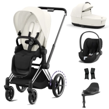 Cybex ePriam Cloud T i-Size Bundles - Chrome Black/Off White