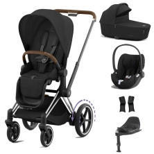 Cybex ePriam Cloud T i-Size Bundles - Chrome Brown/Sepia Black