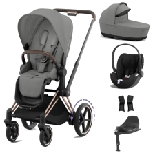 Cybex ePriam Cloud T i-Size Bundles - Rose Gold/Mirage Grey