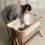 Silver Cross Lunar Bedside Crib - Oatmeal