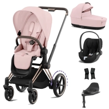 Cybex ePriam Cloud T i-Size Bundles - Rose Gold/Peach Pink