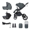 Babymore Kai Travel System Coco with Base - Forest Grey