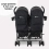 My Babiie MB12 Lightweight Twin Stroller - Black (MB12BL)