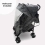 My Babiie MB12 Lightweight Twin Stroller - Black (MB12BL)