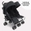 My Babiie MB12 Lightweight Twin Stroller - Black (MB12BL)