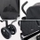 My Babiie MB12 Lightweight Twin Stroller - Black (MB12BL)