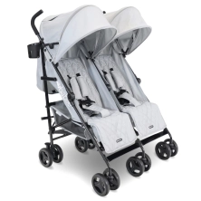 My Babiie MB12 Lightweight Twin Stroller - Grey (MB12GRY)