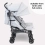 My Babiie MB12 Lightweight Twin Stroller - Grey (MB12GRY)