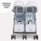 My Babiie MB12 Lightweight Twin Stroller - Grey (MB12GRY)