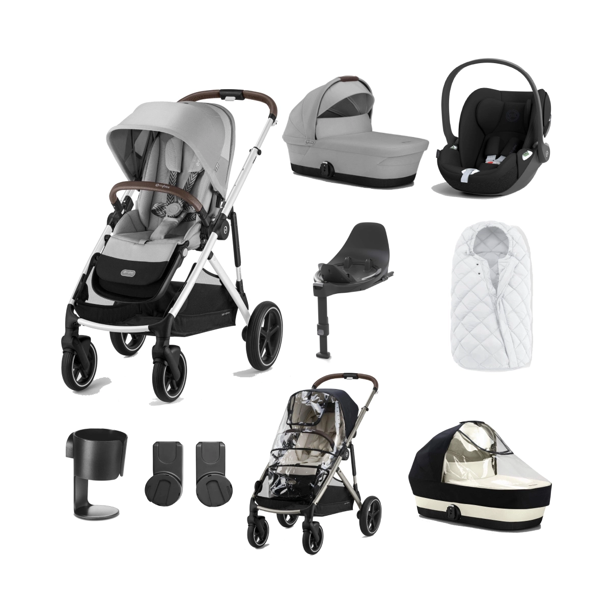 Cybex Gazelle S 8 Piece Bundle With Cloud T i-Size Car Seat