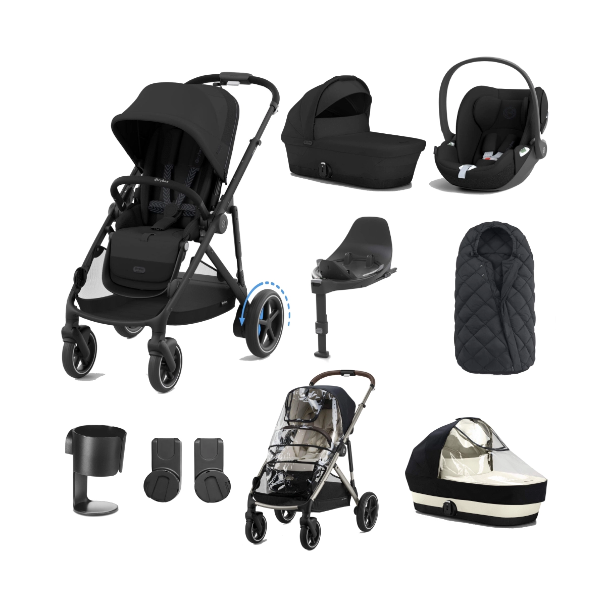 Cybex eGazelle S 8 Piece Bundle with Cloud T i-Size Car Seat