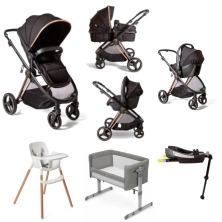Red Kite Push Me Pace i Amber 9 Piece Everything You Need Travel System - Rose Gold (Exclusive to Kiddies Kingdom)